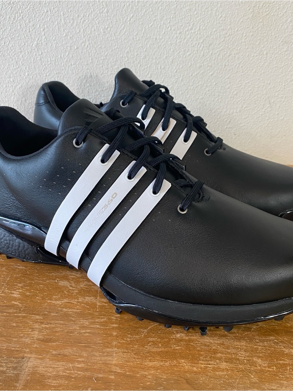 Adidas Tour360 24 Boost Golf Shoes Black White IF0250 - Size 10